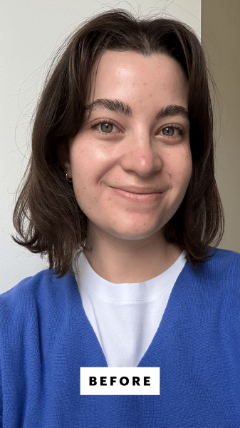 Felbin before applying the Basma Beauty The Foundation Stick